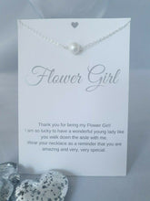 Load image into Gallery viewer, Flower Girl Gift Necklace With Keepsake Card