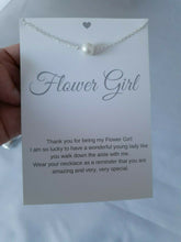 Load image into Gallery viewer, Flower Girl Gift Necklace With Keepsake Card