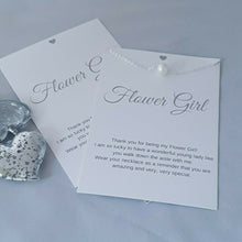 Load image into Gallery viewer, Flower Girl Gift Necklace With Keepsake Card