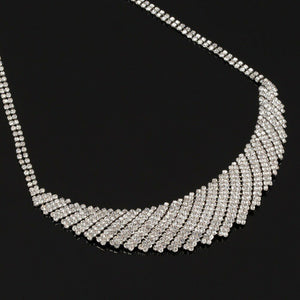 Gatsby Style Silver Sparkle Necklace