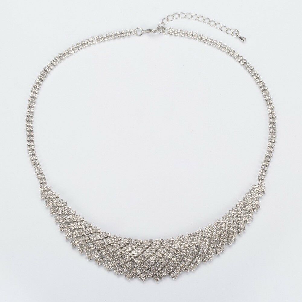 Gatsby Style Silver Sparkle Necklace