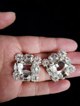 Load image into Gallery viewer, Geometric sparkle, Clip On Earrings