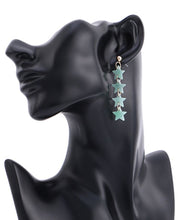 Load image into Gallery viewer, Turquoise Star Drop Earrings