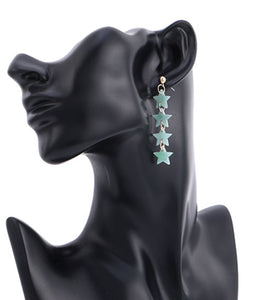 Turquoise Star Drop Earrings