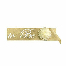 Load image into Gallery viewer, RUSTIC, BRIDE TO BE Hessian &amp; Cream Flower Sash