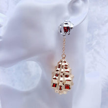 Load image into Gallery viewer, Large Silver &amp; Gold African Long Drop Earrings,