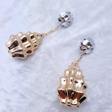 Load image into Gallery viewer, Large Silver &amp; Gold African Long Drop Earrings,