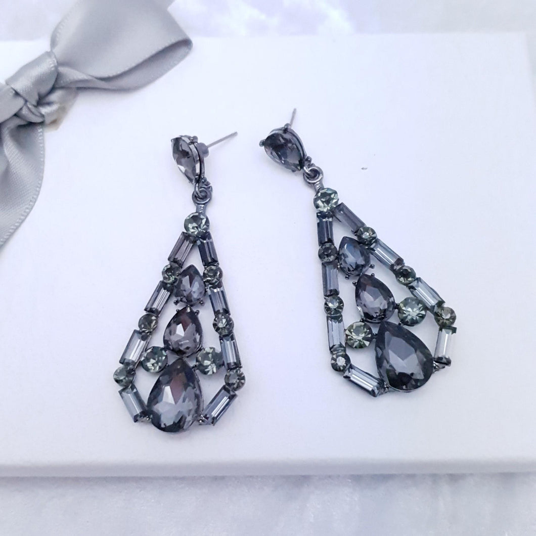 Smokey Black & Green  Earrings