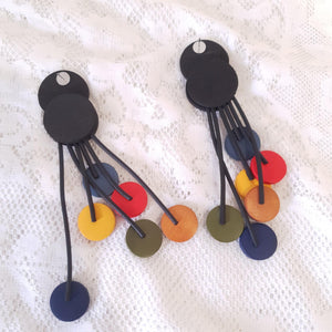 Modern Wood & Rubber Statement Earrings 2021