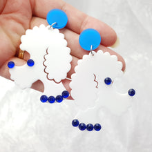 Load image into Gallery viewer, White Poodle Dog Acrylic Earrings