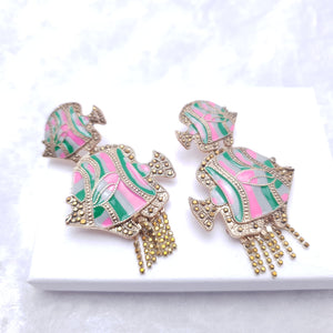 Tropical Enamel Fish Earrings