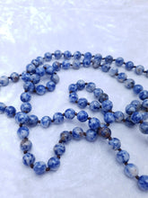 Load image into Gallery viewer, Long Natural Blue Sodalite Stone Beaded Pendant Necklace. Lagenlook