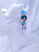 Load image into Gallery viewer, Sailor MERCURY Moon Rubber Statement Earrings