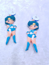 Load image into Gallery viewer, Sailor MERCURY Moon Rubber Statement Earrings