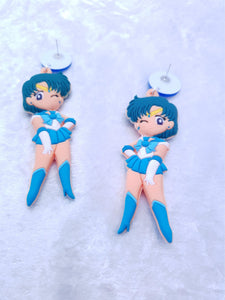 Sailor MERCURY Moon Rubber Statement Earrings