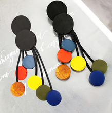 Load image into Gallery viewer, Modern Wood &amp; Rubber Statement Earrings 2021