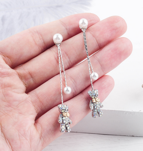 Cute Teddy Bear Dangle Earrings