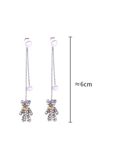 Cute Teddy Bear Dangle Earrings