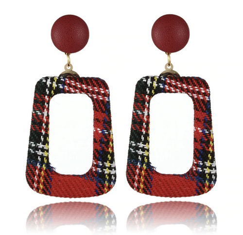 Red Tartan Earrings