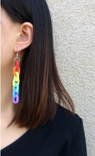 Load image into Gallery viewer, Rainbow Acrylic Link Earrings